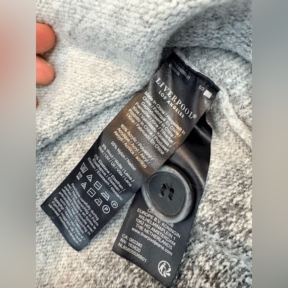 Liverpool Women's Ombré Black and White Gradient Sweater Size Large - Picture 7 of 11